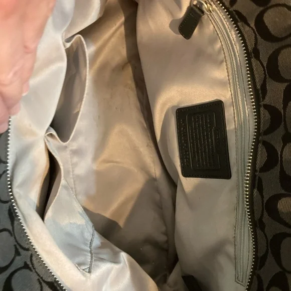 Coach black signature SHOULDERBAG  tote F17725 - Picture 9 of 12